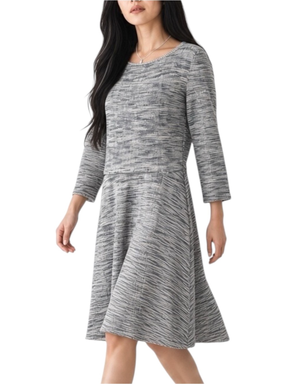 Max Studio Black White Woven Drop Waist Dress NWT Size XL CottageCore